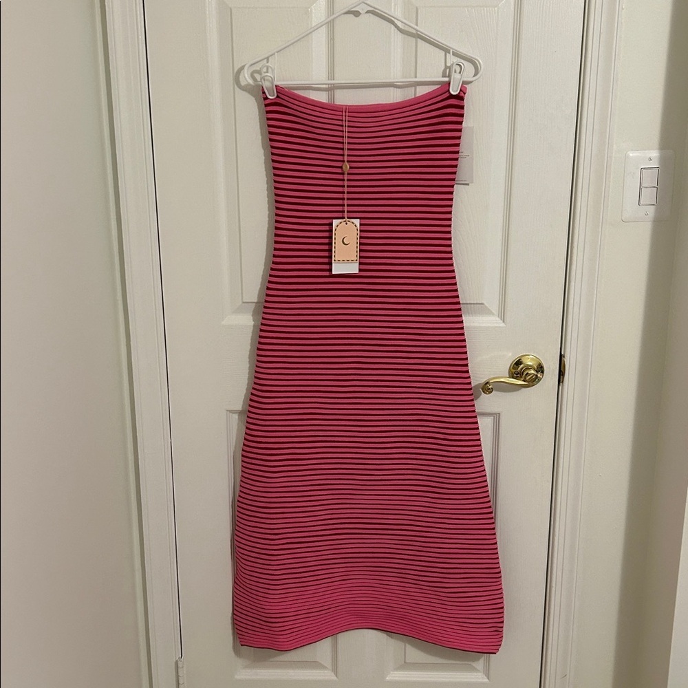 The Wolf Gang Sunmor Knit Maxi Dress In Candy Stripe NWT Size Medium Bodycon - Picture 5 of 15
